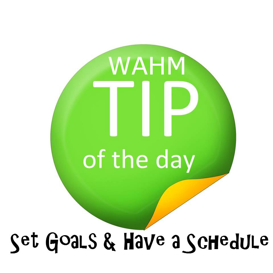WAHM Tip: Have Goals and a Schedule