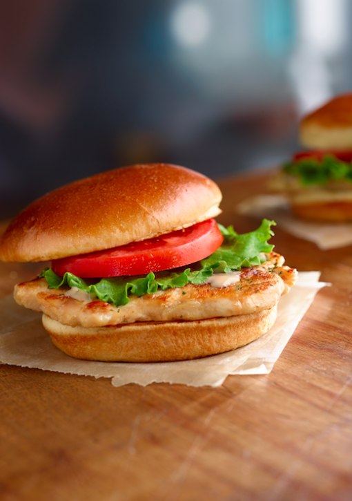 Try the Artisan Grilled Chicken Sandwich at McDonald's if you are looking for something tasty and healthy